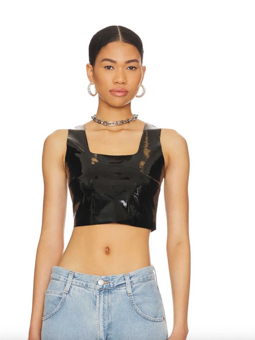 Commando Patent Faux Leather Crop Top